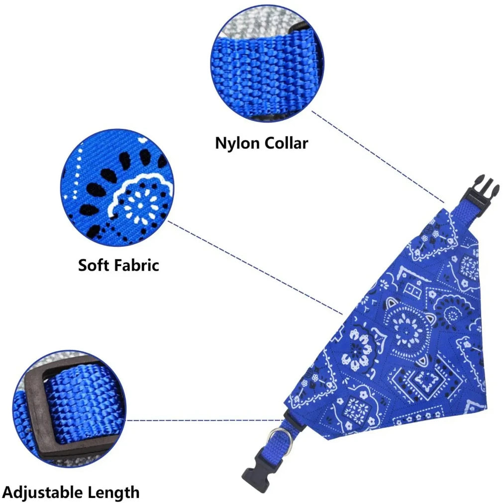 Adjustable Pet Bandana Scarf Collar for Dogs & Cats | S/M/L
