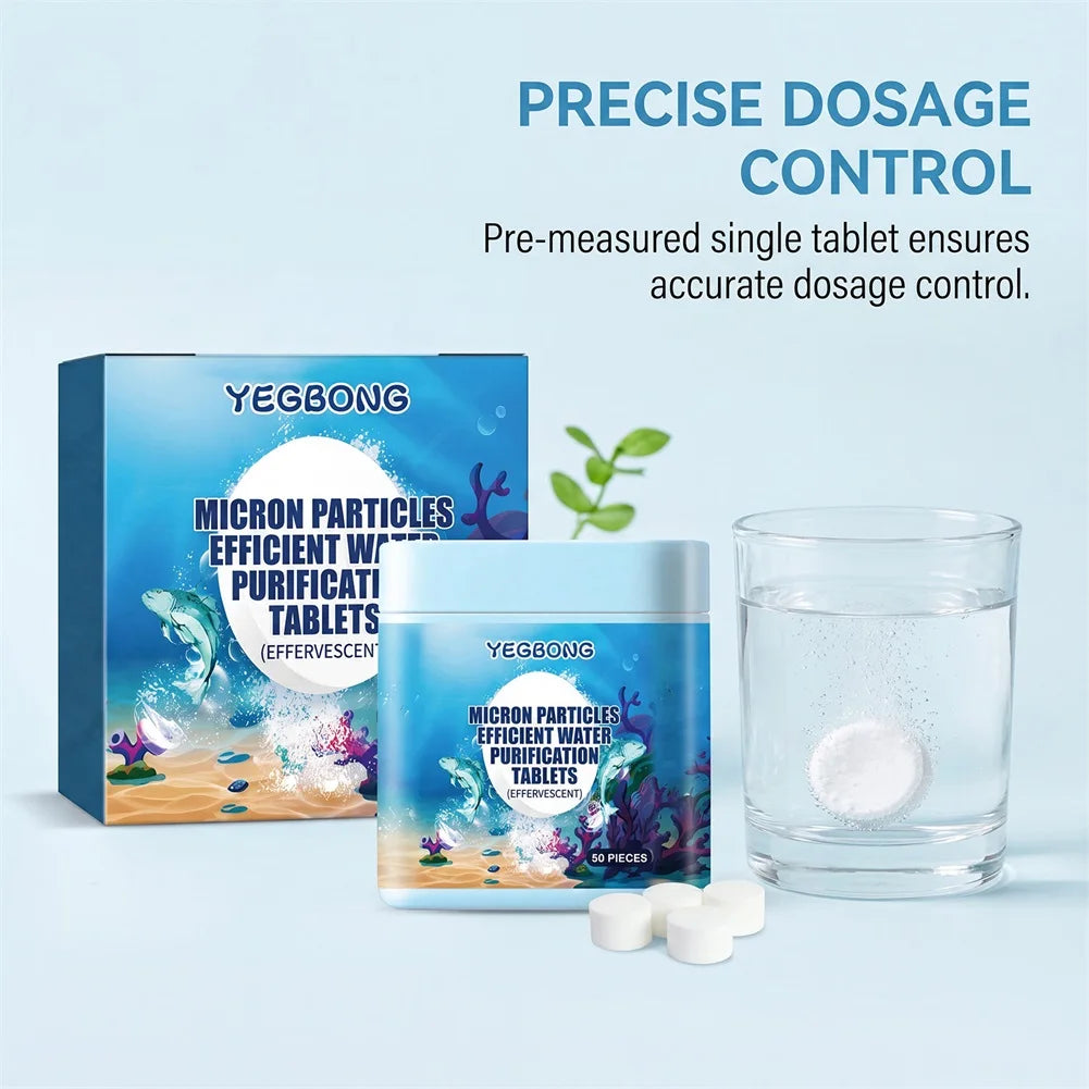 Aquarium Water Purifier Tablets For Cloudy Water,Fish Tank Water Clarifier,Daily Household Fish Tank Water Quality Care Tablets Peaceful Pleasures Health and Wellness