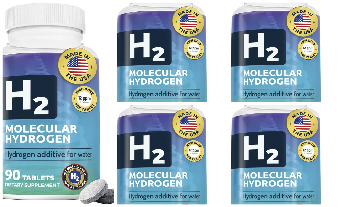 Hydrogen Water Tablets with Magnesium 12 PPM H2 | 90 ct