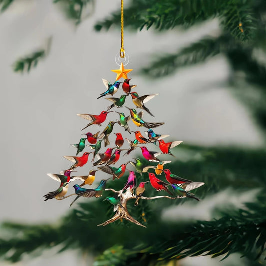 Colorful Hummingbirds Tree Decor Creative Hummingbird Hanging Tree Ornaments for Hummingbird Lovers Peaceful Pleasures Health and Wellness