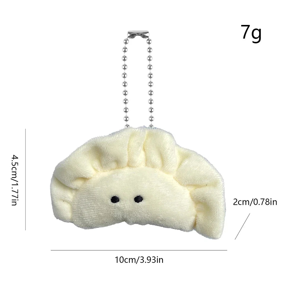 Cute Dumplings Pendants Creative Simple Small Hanging Decoration Cartoon Fashion Bags Dumplings Keychains Pendants and Figurines Peaceful Pleasures Health and Wellness 1pcs