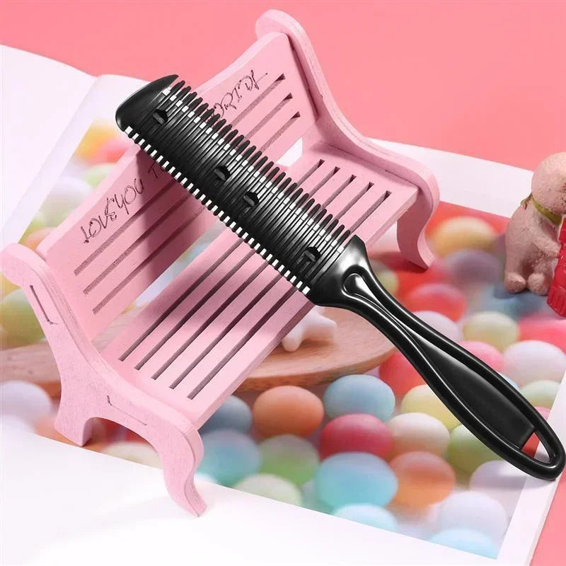 1pc Hair Cutting Comb Hair Brushes with Razor Blades Hair Trimmer Cutting Thinning Tool Professional Styling Barber Cutter Peaceful Pleasures Health and Wellness