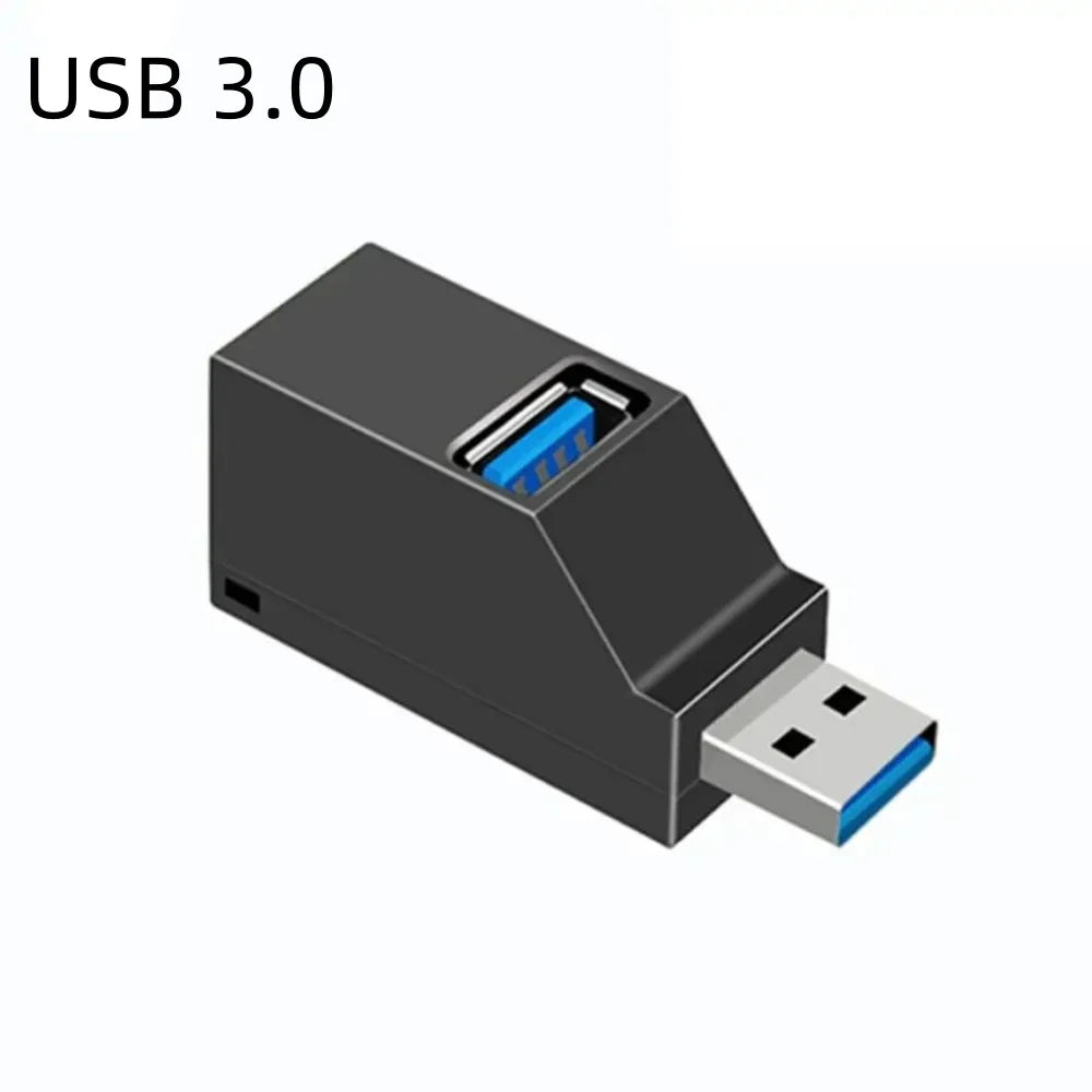1pc 3-in-1 USB Hub 3.0 5Gbps High Speed Splitter Adapter Mini USB Expander Extender OTG Adapter for Laptop PC Peaceful Pleasures Health and Wellness Black USB 3.0