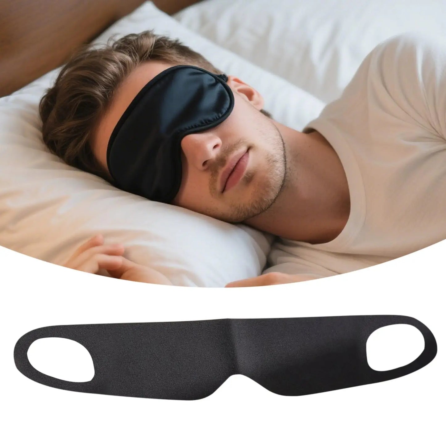 Ice Silk Sleep Mask – Light Blocking Eye Cover for Travel & Naps