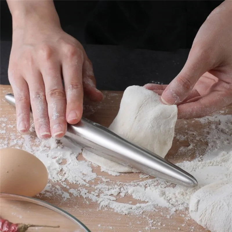 Stainless Steel Non-Stick Rolling Pin | 3 Sizes – Pizza, Dough, Cookies & Dumplings