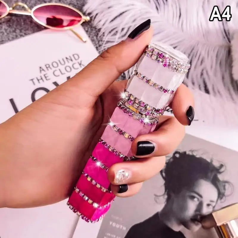 Rhinestones-Encrusted Fragrance Bottle Refillable Fragrance Atomizer For Travel Spray Bottle Cosmetic Container Empty Bottle Peaceful Pleasures Health and Wellness A4
