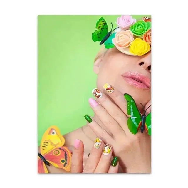 Nail Art Canvas Poster | Nordic Modern Wall Art for Salons