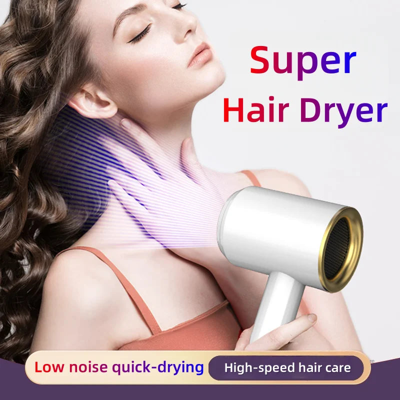 Professional hair salon hair dryer, featuring high-speed drying and ion heating functions. An essential item for travel. Peaceful Pleasures Health and Wellness