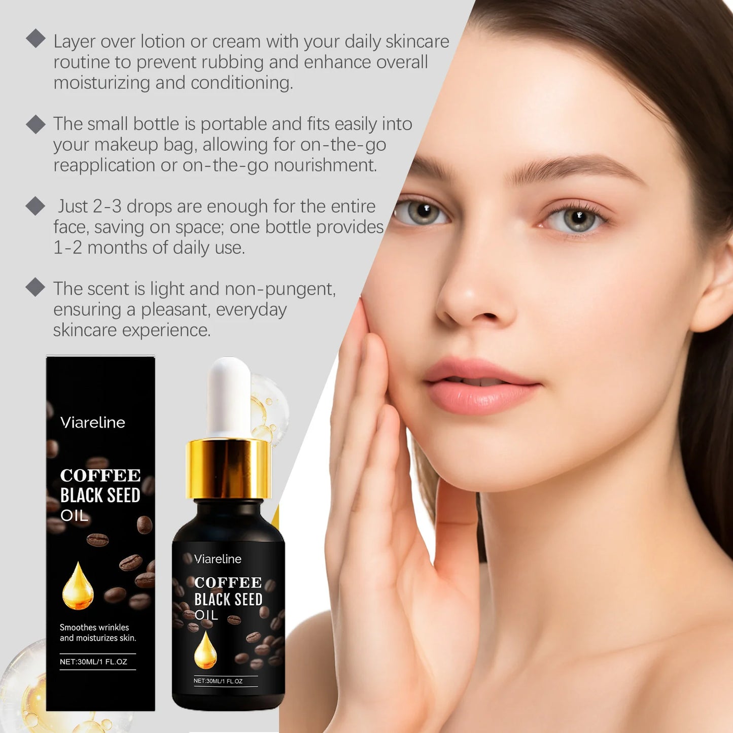 Viareline Black Seed Oil Face Serum | Firm, Hydrate & Anti-Aging