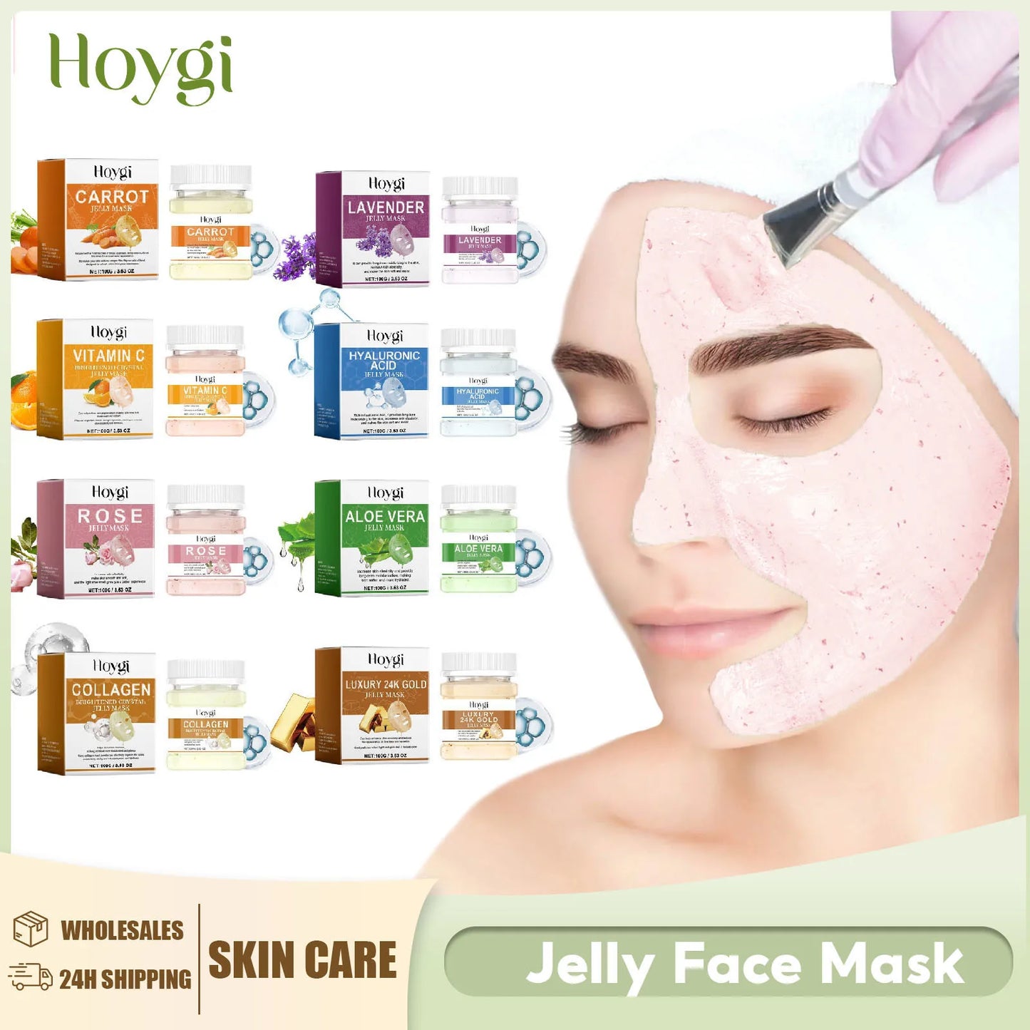 Jelly Mask Powder Hydrating Rose 24k Gold Soft SPA Nourishing Moisturize Peel OFF Facial Revitalizing Crystal DIY Facial Mask Peaceful Pleasures Health and Wellness