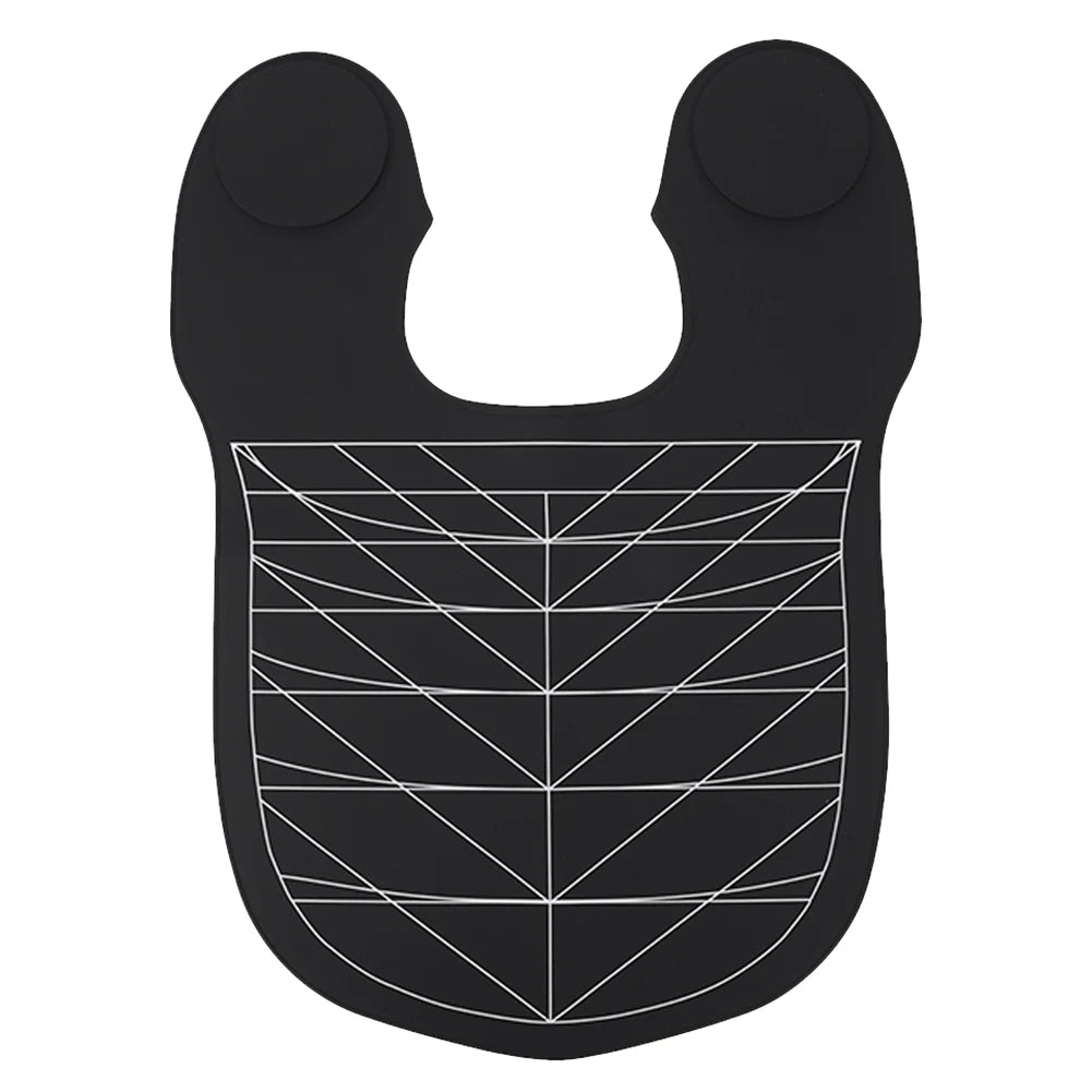 Silicone Hair Dye Collar Waterproof Cutting Cape with Guidelines Salon Hairdressing Hair Cutting Pad Weighted for Hair Stylist Peaceful Pleasures Health and Wellness black
