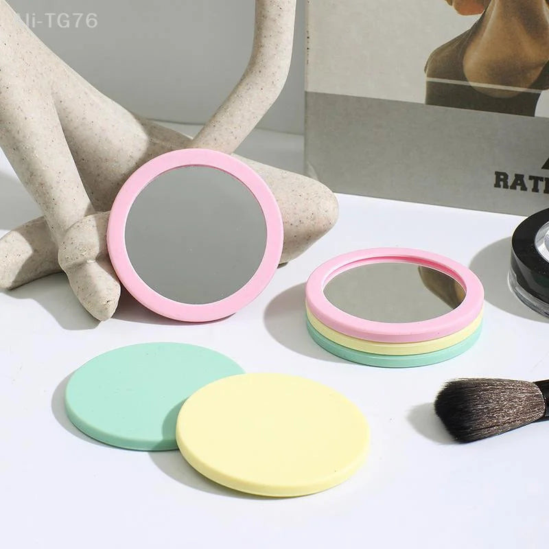 Mini Round Silicone Compact Mirror | Portable Pocket Makeup Mirror