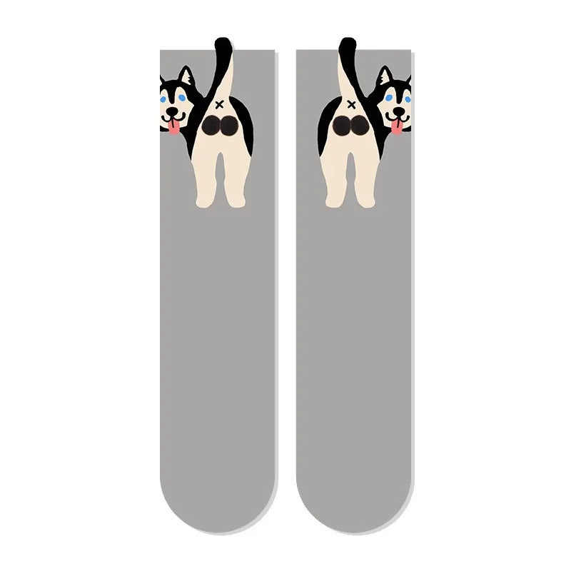 Funny Cartoon Animal Socks | Unisex Mid-Calf, Breathable