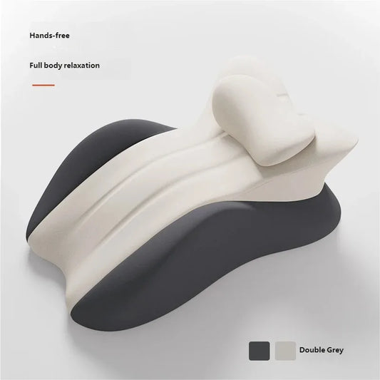 Wedge Pillow Multi-Positional Memory Foam Ergonomic Pillow with Removable Cover Couple Bed Pillow for Body Pain Relief Peaceful Pleasures Health and Wellness Light Gray