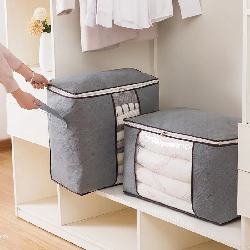 Foldable Non-Woven Quilt & Bedding Storage Bag | Large Capacity
