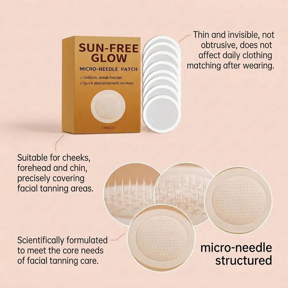 7PCS Sunless Patches Quickly Achieve a Natural Tanning Effect Safe Non-irritating Eliminating Uneven Color Body Care for Women Peaceful Pleasures Health and Wellness