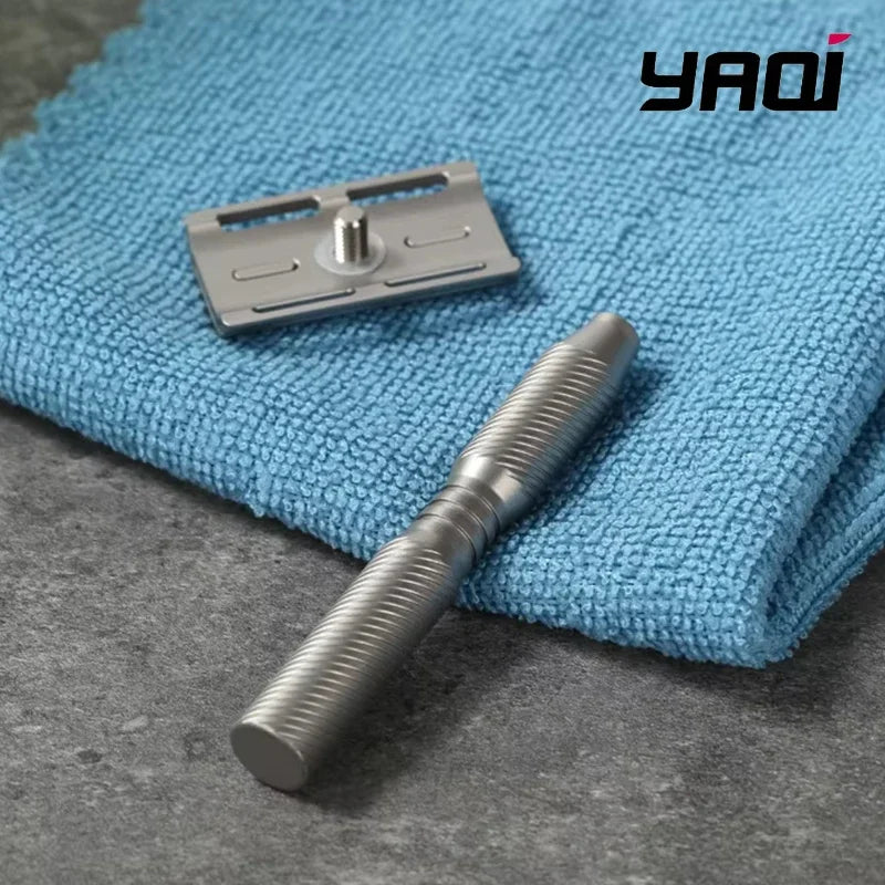 2026 Flash Sale！YAQI Ghost Multiple Thread Pattern Titanium Lightweight Safety Razor for Smooth Shaving Peaceful Pleasures Health and Wellness