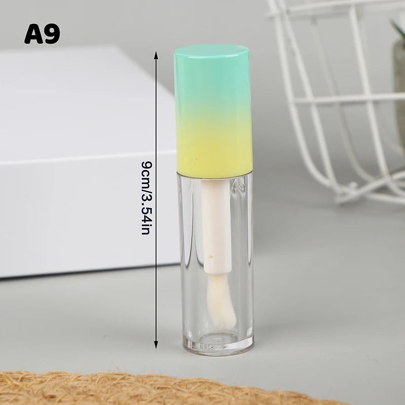 Lip Glaze Bottle With Keychain Gradient Empty Lipstick Gloss Tube Refillable Liquid Container Bottle Lipgloss Sample Bottle Peaceful Pleasures Health and Wellness A9 6ml