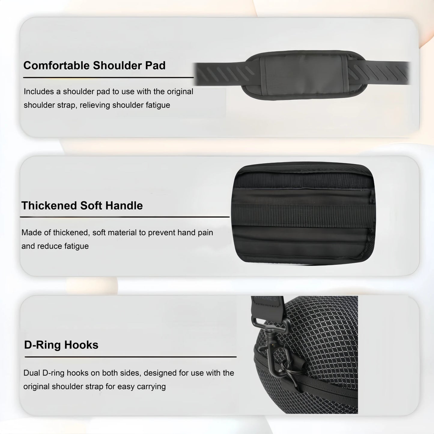 Triple-Layer Drop Protection For JBL XTREME 5 Carrying Case Hard EVA Shockproof Waterproof Portable Bag With Shoulder Pad Peaceful Pleasures Health and Wellness