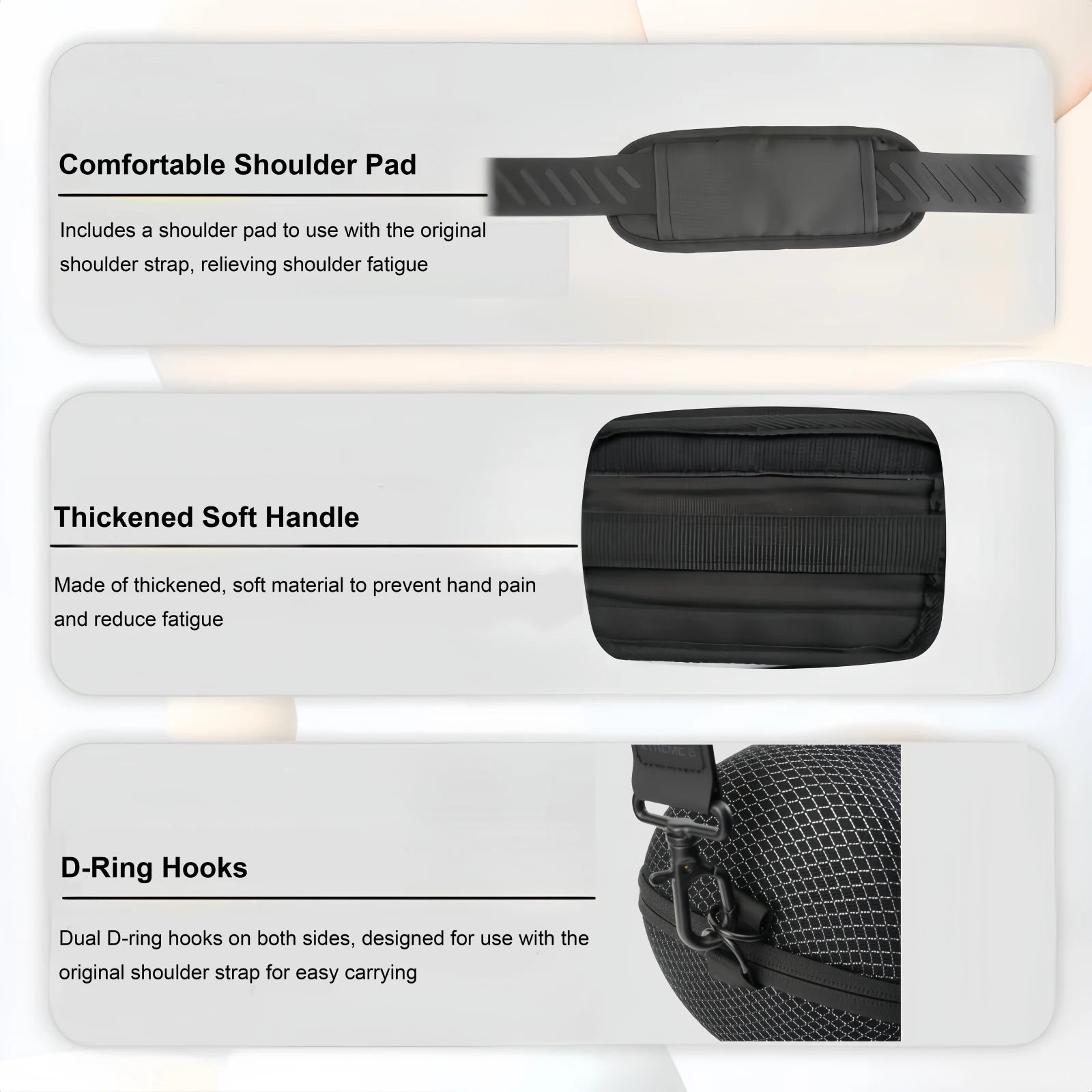 Triple-Layer Drop Protection For JBL XTREME 5 Carrying Case Hard EVA Shockproof Waterproof Portable Bag With Shoulder Pad Peaceful Pleasures Health and Wellness