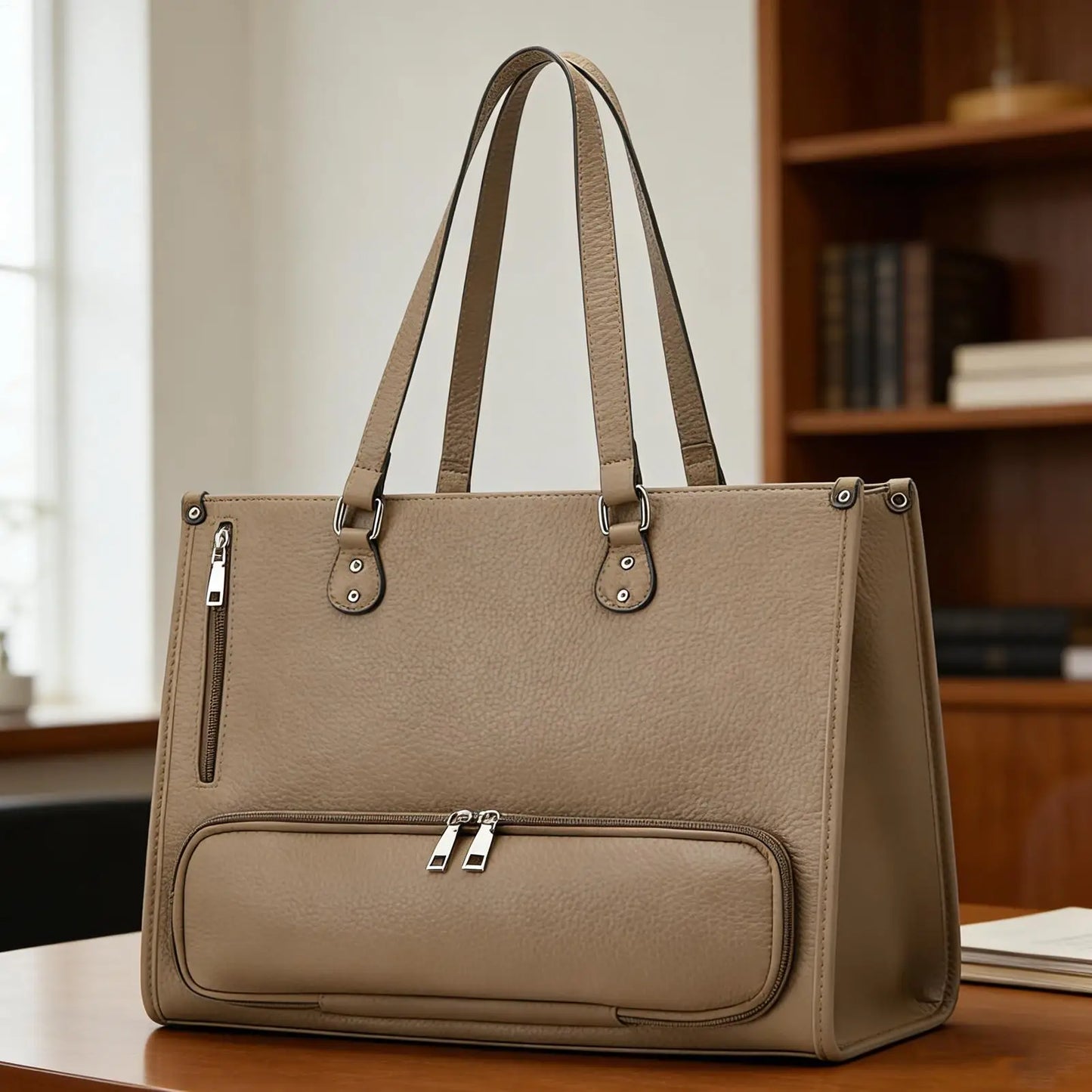 Women's Laptop Tote Bag with Insulated Lunch Compartment