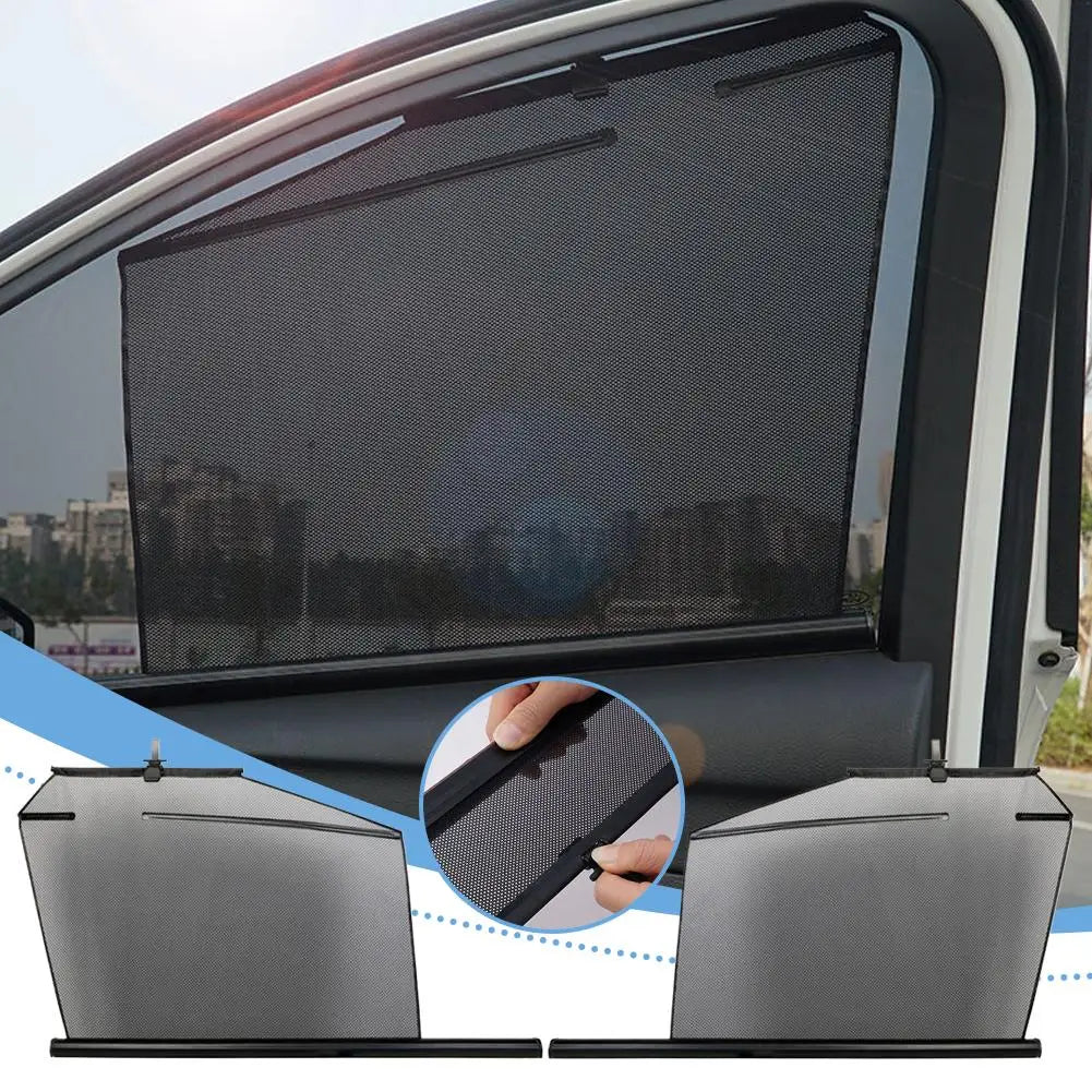 Retractable Car Side Window Sun Shade | UV Protection Curtain