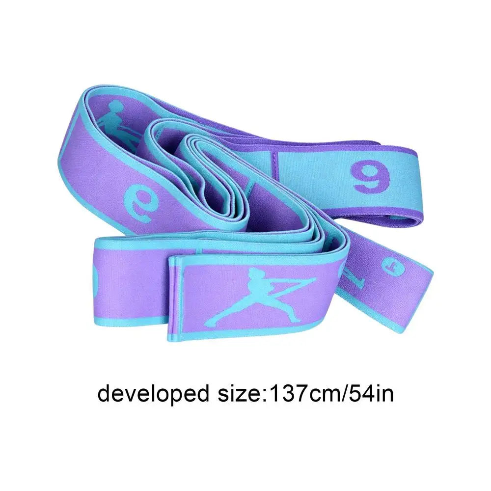 12-Grid Yoga & Dance Stretch Band | Elastic Resistance Strap