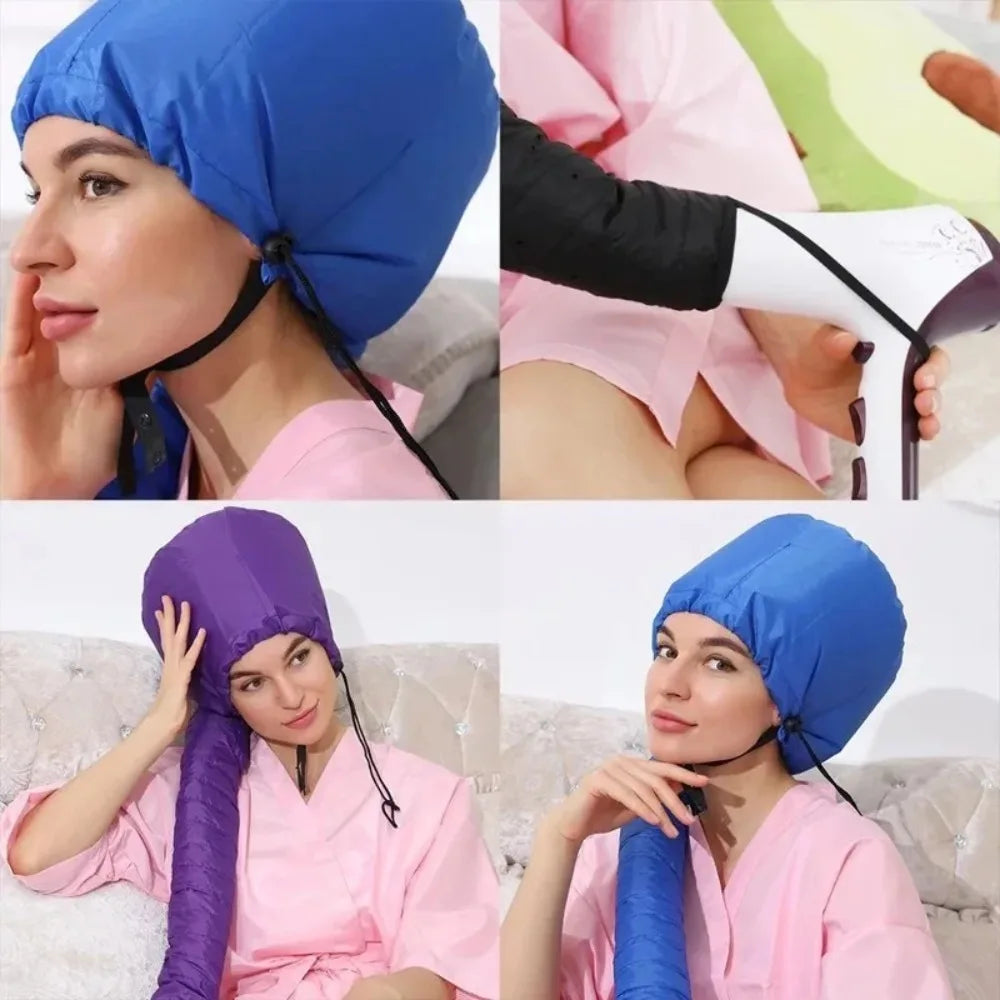 Hooded Hair Dryer Bonnet – Natural Hair Deep Conditioning Travel
