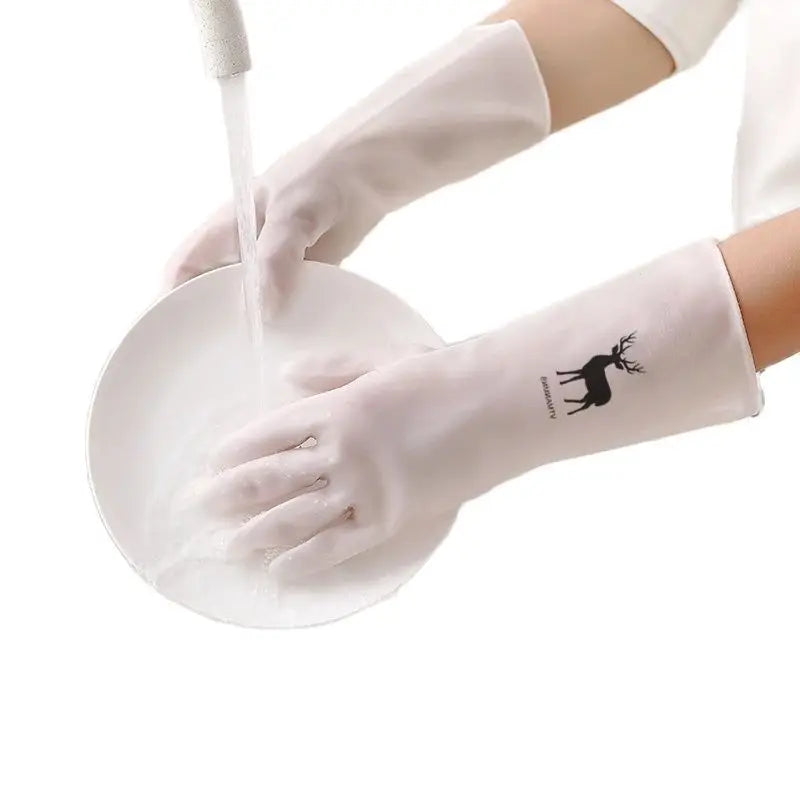 Waterproof Rubber Cleaning Gloves – Dishwashing & Laundry