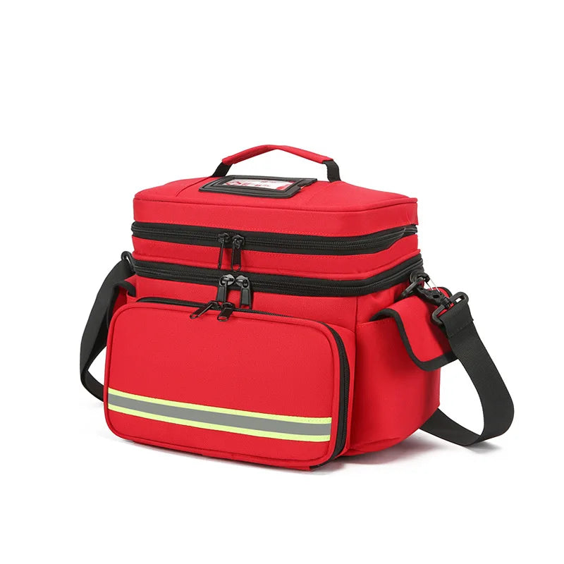 Double Layer Medical Bag Empty First Aid Bag Emergency Trauma Bag Empty, First Responder Organizer for Nurses,Home Health Care Peaceful Pleasures Health and Wellness Double Layer