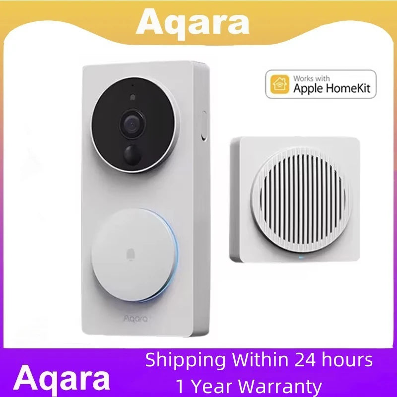 Aqara G4 Video Doorbell 1080P HD Pixels Visual Door Bell For Apple Homekit App Remote Control Electronic Cat Eye Smart Home Peaceful Pleasures Health and Wellness