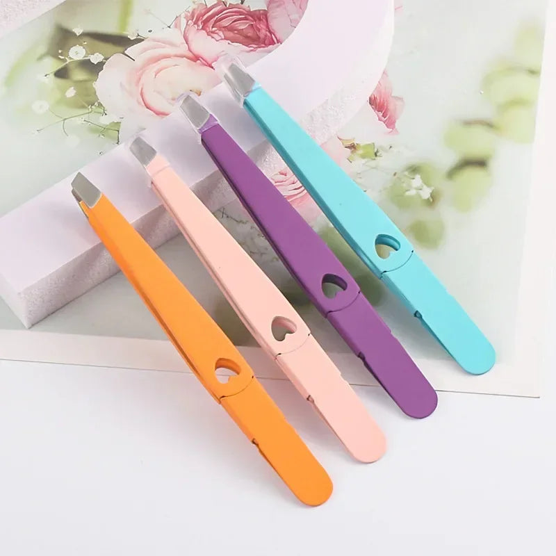 3pcs Beard plucking tweezers oblique mouth, men's beard clip, eyebrow clip plucking pliers Peaceful Pleasures Health and Wellness