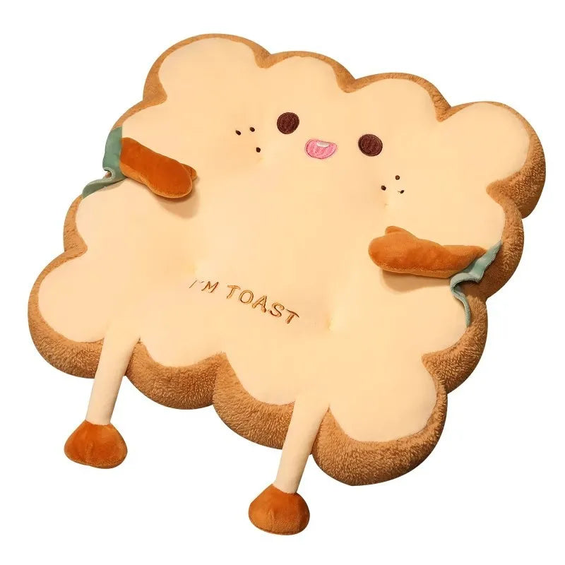 Toast Shaped Seat Cushion Memory Foam Office Chair Pad Orthopedic Comfort Floor Pillow for Home Classroom Tatami Window Seat Peaceful Pleasures Health and Wellness Happy