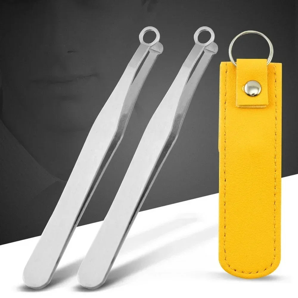 Stainless Steel Nose & Eyebrow Hair Trimmer Tweezer