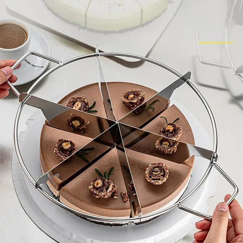 Round Thousand-layer Mousse Cake Pizza Slicer Stainless Steel Cake Cutting Mold Divider Baking Tool Cake For Bakeries & Home use Peaceful Pleasures Health and Wellness