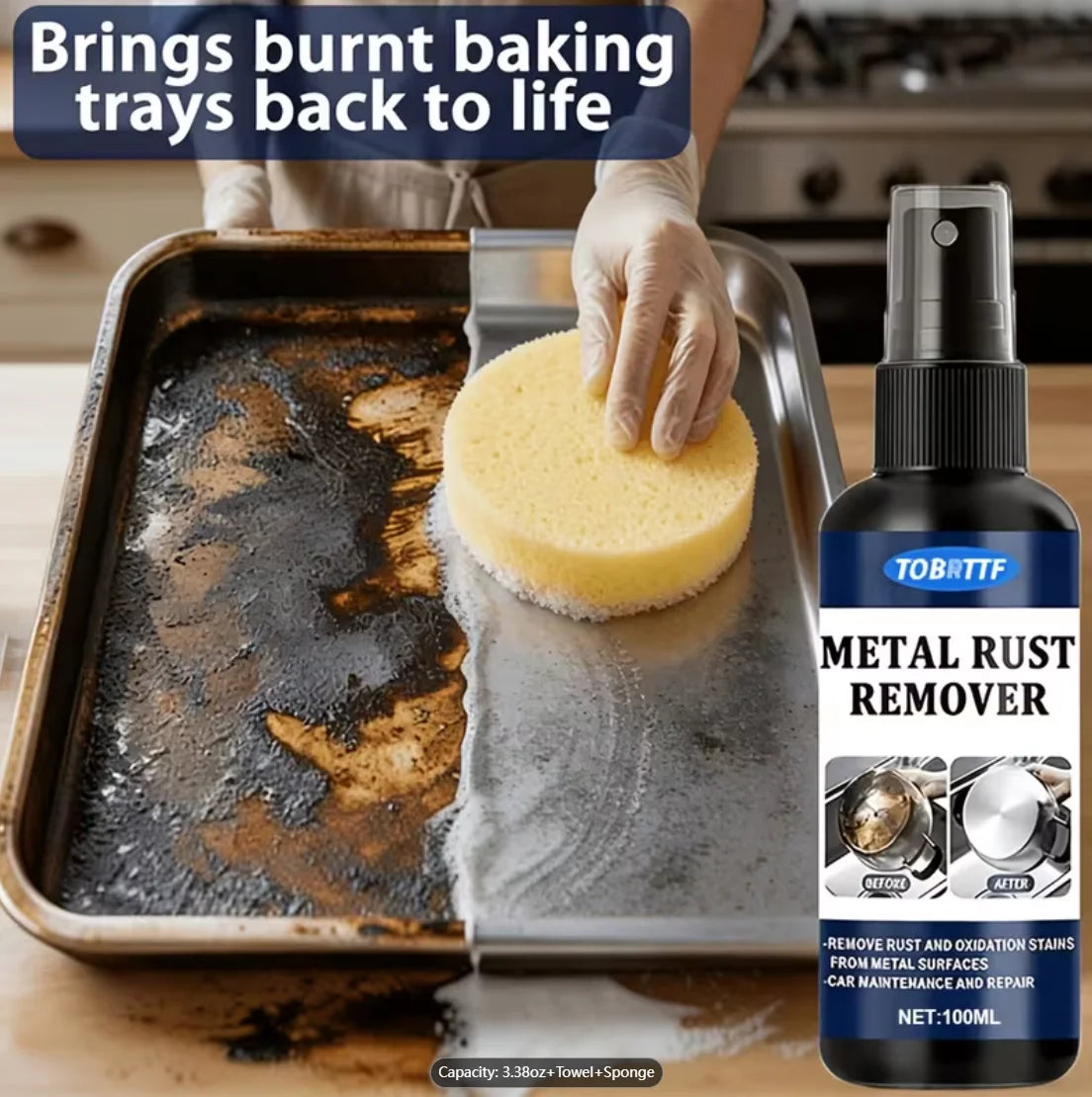 Metal Rust Remover Spray 100ml – Car & Kitchen Rust Cleaner