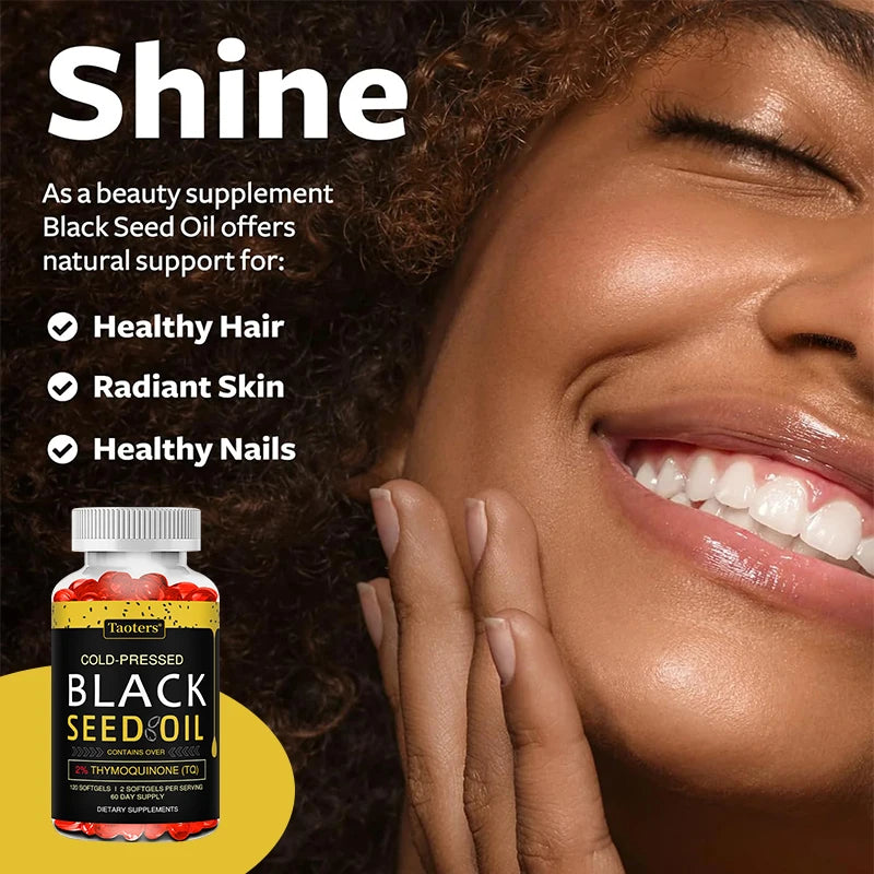 Black Seed Oil Capsules | Cold Pressed Nigella Sativa Supplement