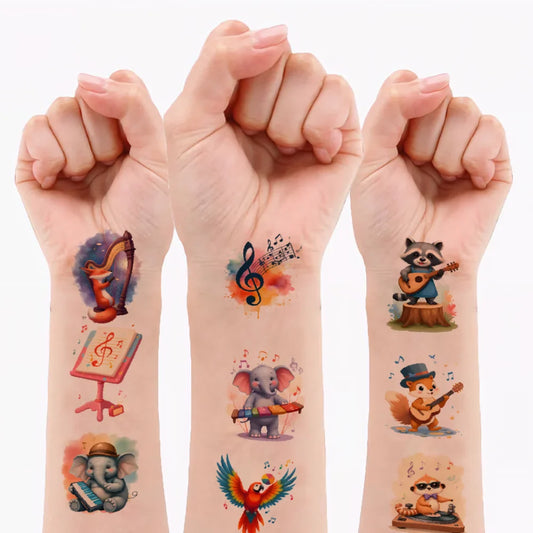 54pcs Waterproof Temporary Tattoo Stickers – Cute Cartoon Animals Temporary Tattoo Stickers Oasis Select