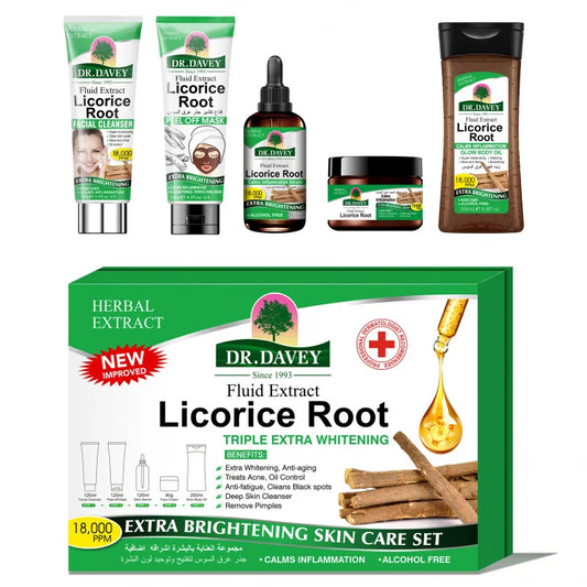 DR.DAVEY Licorice Root Skincare Set – Cream, Mask & Oil Skincare Gift Set Oasis Select
