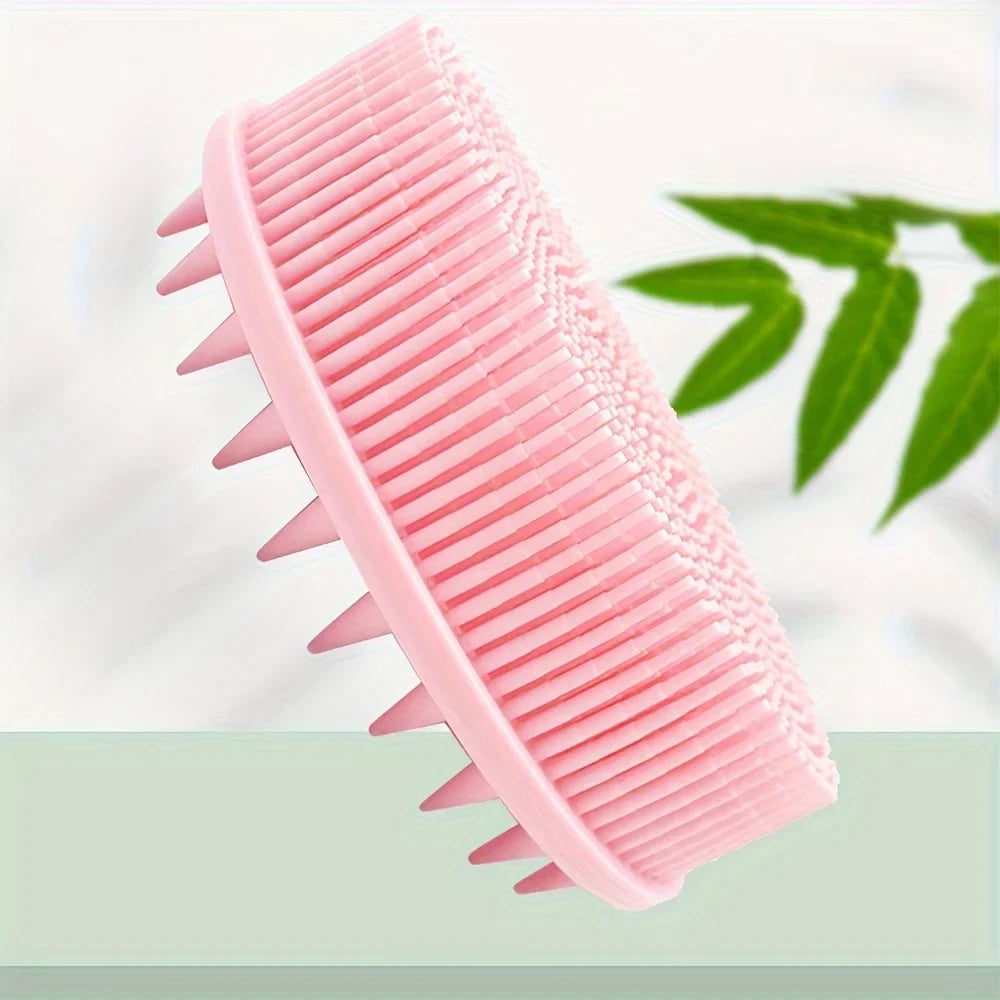 Double-Sided Silicone Shower Brush – Body Scrub & Scalp