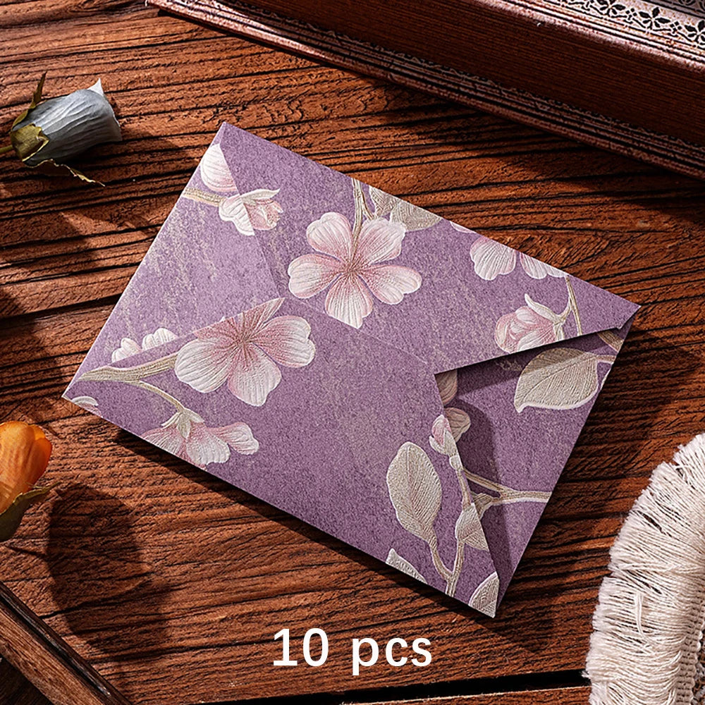 Retro Brocade Envelopes Chinese Letter Writing Package Wedding Party