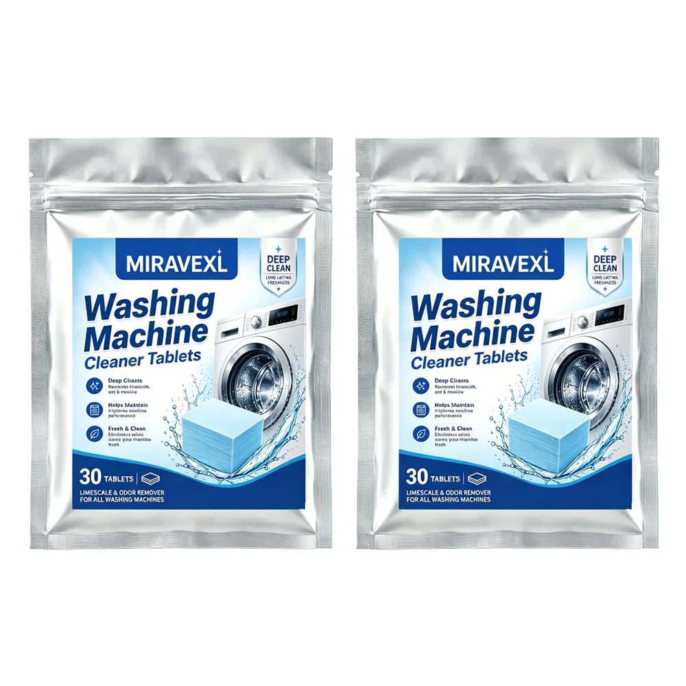 MIRAVEXL 30-Pack Washing Machine Cleaner Tablets | Descaler