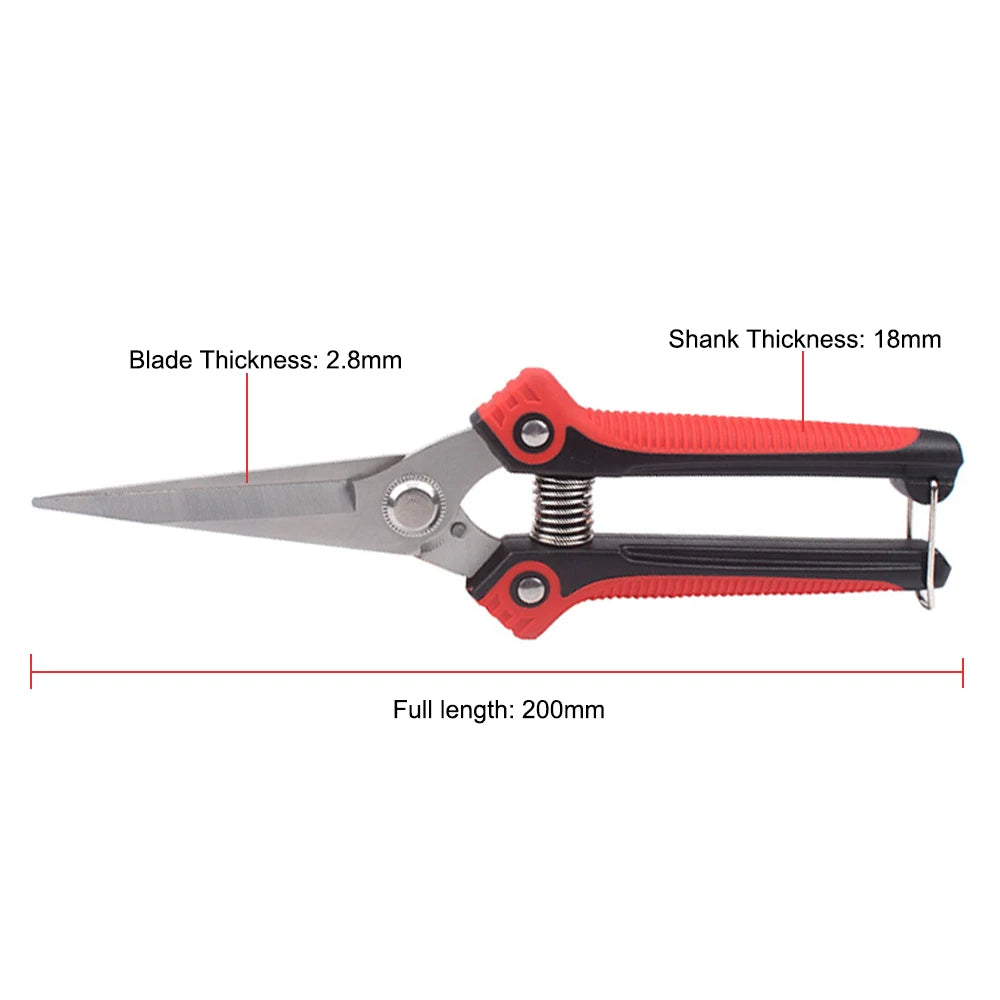 Pruning Shear Branch Scissors Stainless Steel Non-Slip Handle Sharp Garden Fruit Tree Pruning Very Sharp Garden Tools Peaceful Pleasures Health and Wellness