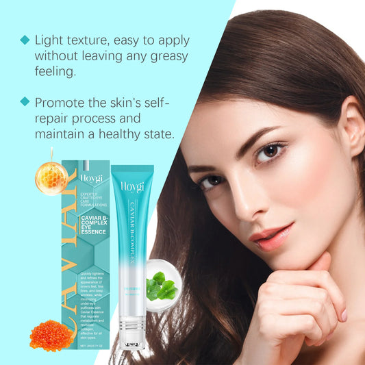 Caviar Eye Essence Firming Lifting Fine Lines Smoothing Remove Dark Clrcles Anti Puffiness Moisturize Skin Around the Eye Serum Peaceful Pleasures Health and Wellness