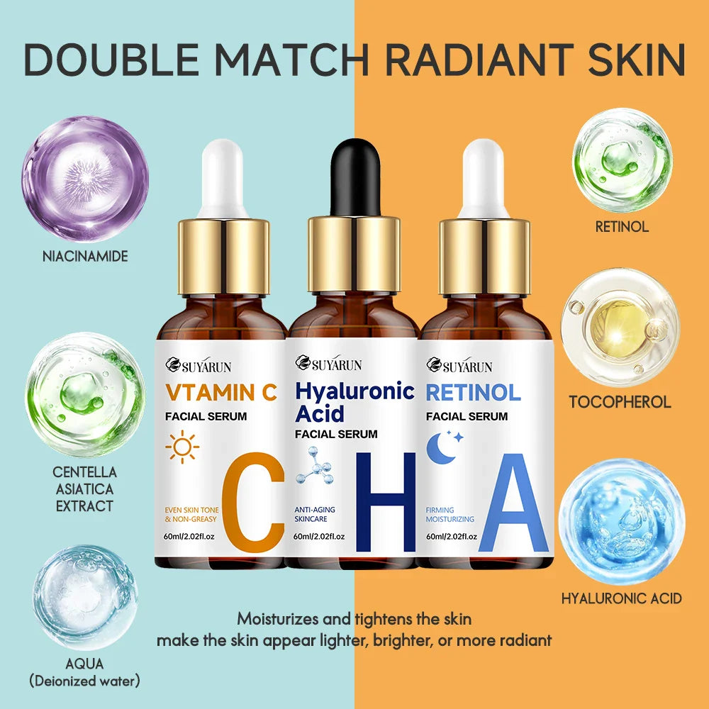 SUYARUN Vitamin C + Retinol + Hyaluronic Acid Serum Duo