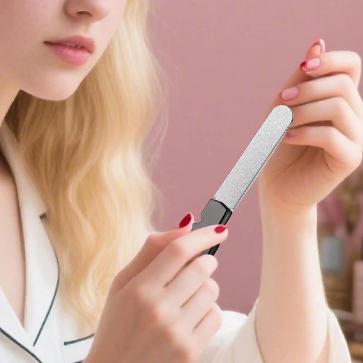 Double-Sided Stainless Steel Nail File | Reusable Manicure Tool
