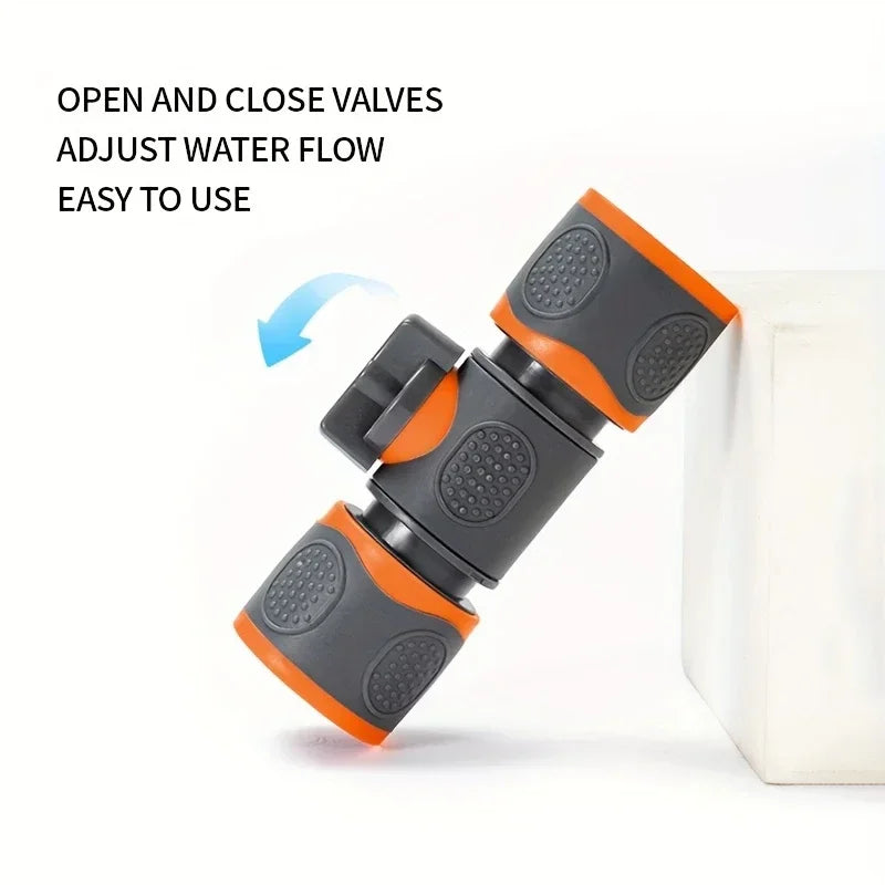 1-PC Double-End Quick Connect with Shutoff Valve - Universal Garden Hose Adapter for Spray Guns & Watering Peaceful Pleasures Health and Wellness
