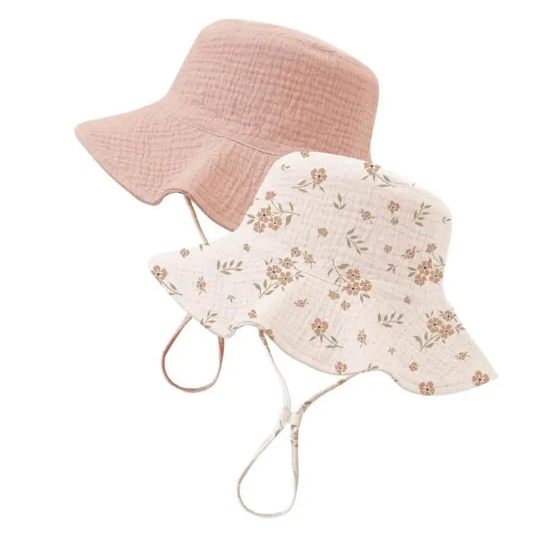 Baby Sun Hat 2-Pack UPF50+ Wide Brim & Adjustable Chin Strap