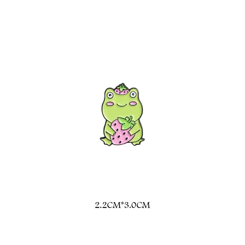 Funny Frog Middle Finger Zinc Alloy Brooch | Cartoon Pin Badge