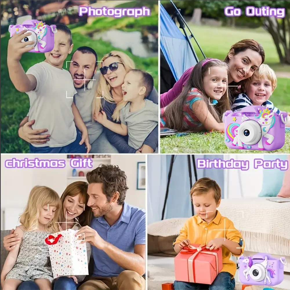 Kids Camera Toys for Boys Girls Selfie HD Digital Video Shockproof Camcorder Christmas Birthday Girls 32GB Card Included Peaceful Pleasures Health and Wellness